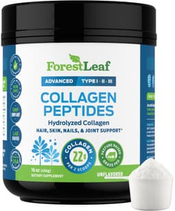 ForestLeaf Advanced Collagen Peptides Powder Hydrolyzed Collagen Protein Powder Type 1, 2 & 3 ForestLeaf protein powder