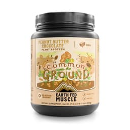 Earth Fed Muscle Common Ground Vegan Protein Powder, Plant Based Protein with Himalayan Pink Salt & MCT Oil - Soy Free - Gluten Free - Zero Added Sugar - Keto Earth Fed Muscle protein powder
