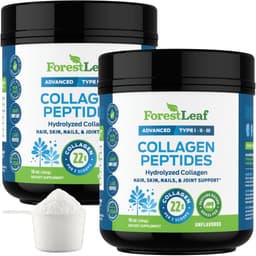 ForestLeaf Advanced Collagen Peptides Powder Hydrolyzed Collagen Protein Powder Type 1, 2 & 3 ForestLeaf protein powder