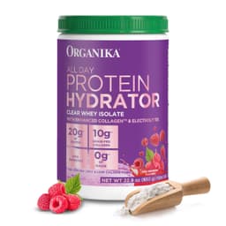 Organika Protein Hydrator Clear Whey Isolate Drink Mix with Collagen, Electrolytes & Probiotics Organika protein powder